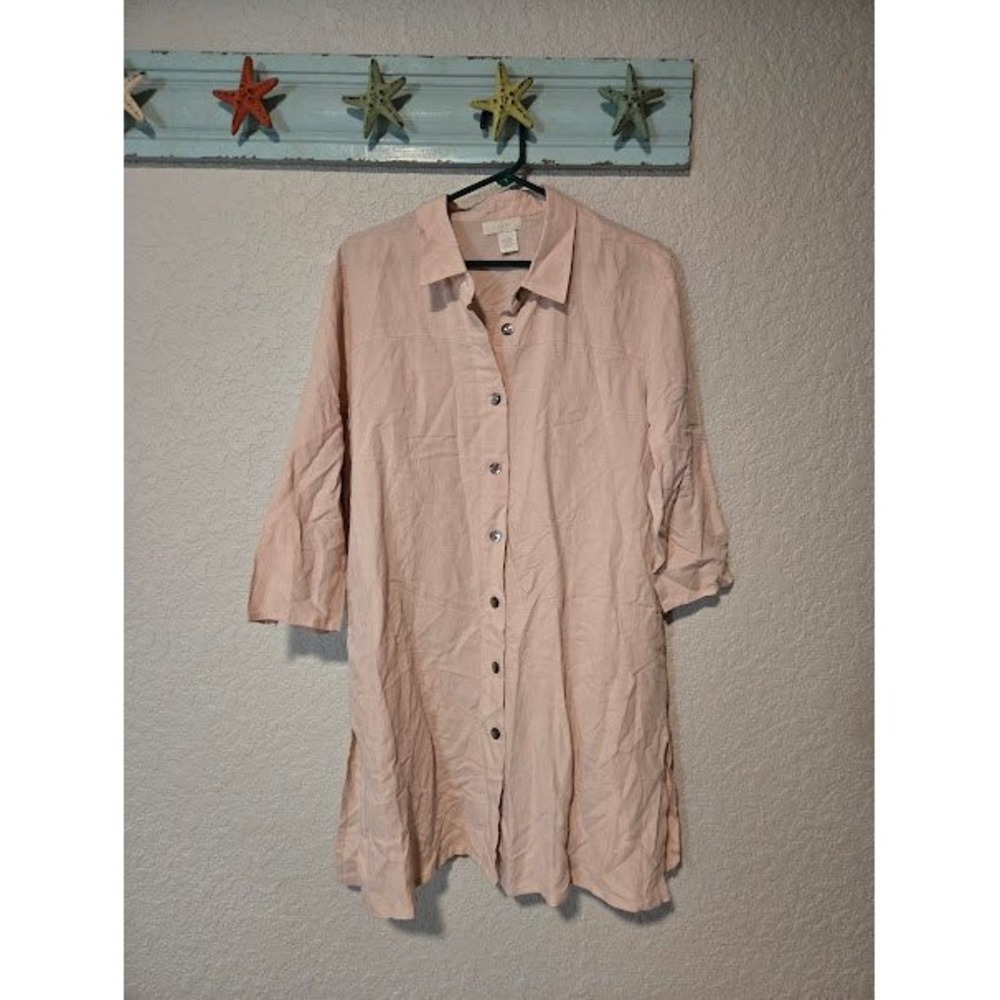 J. Jill Pink Linen Blend Dress